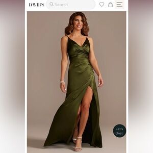 Women dress davids bridal galina signature - Olive  - size 14